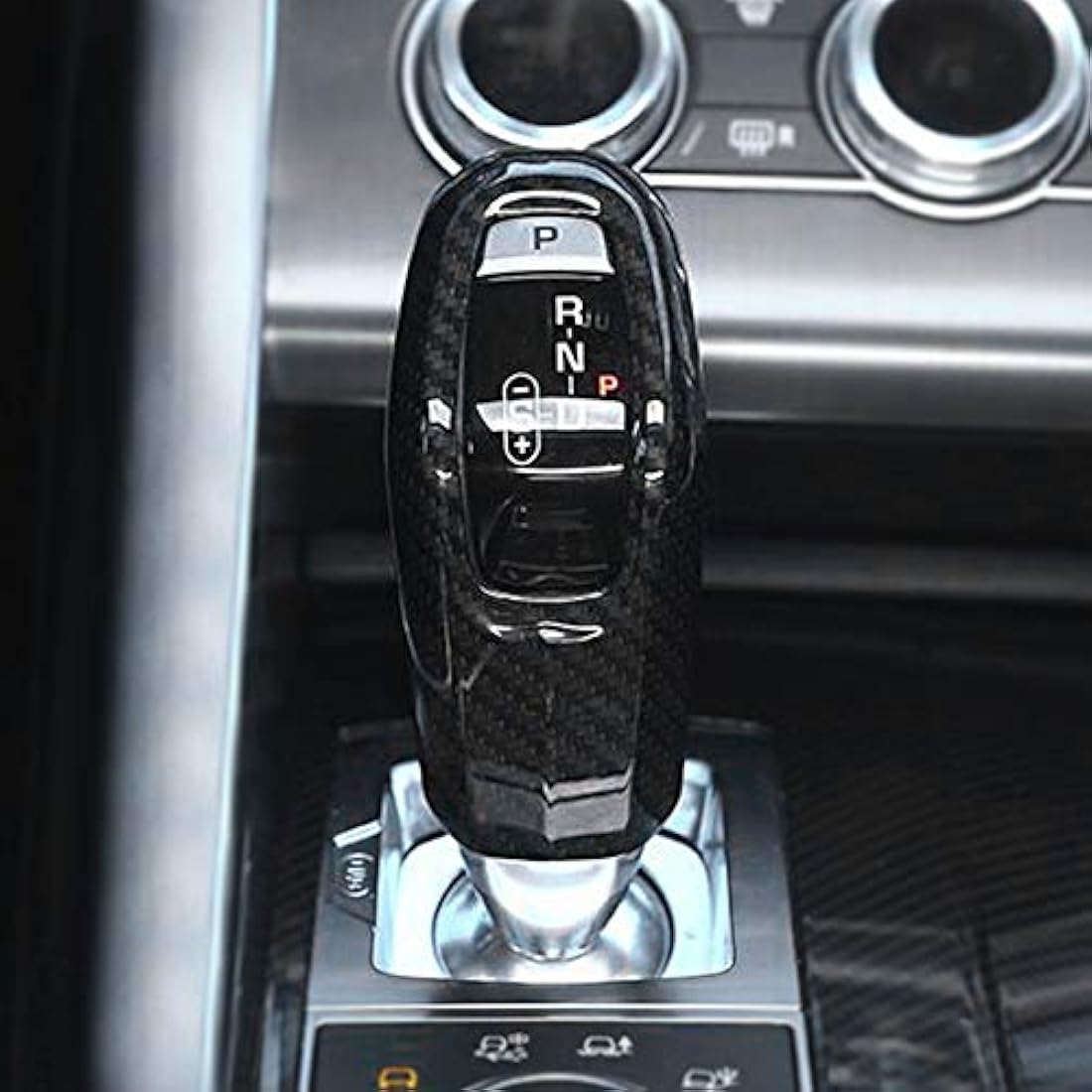Dioche Carbon Fiber Gear Shift Knob Cover Trim for Sport 2014-2017