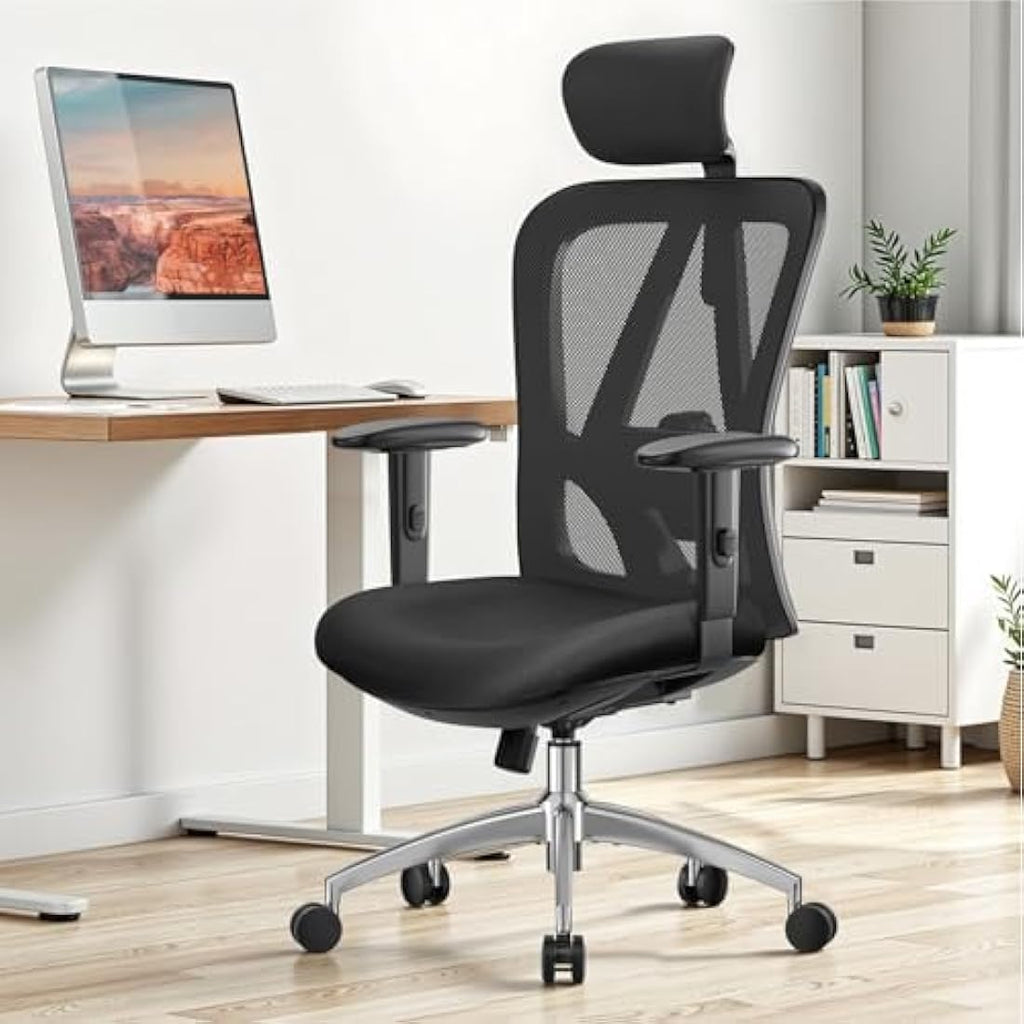 mfavour Ergonomic Mesh Office Chair | Adjustable Lumbar Support & Headrest