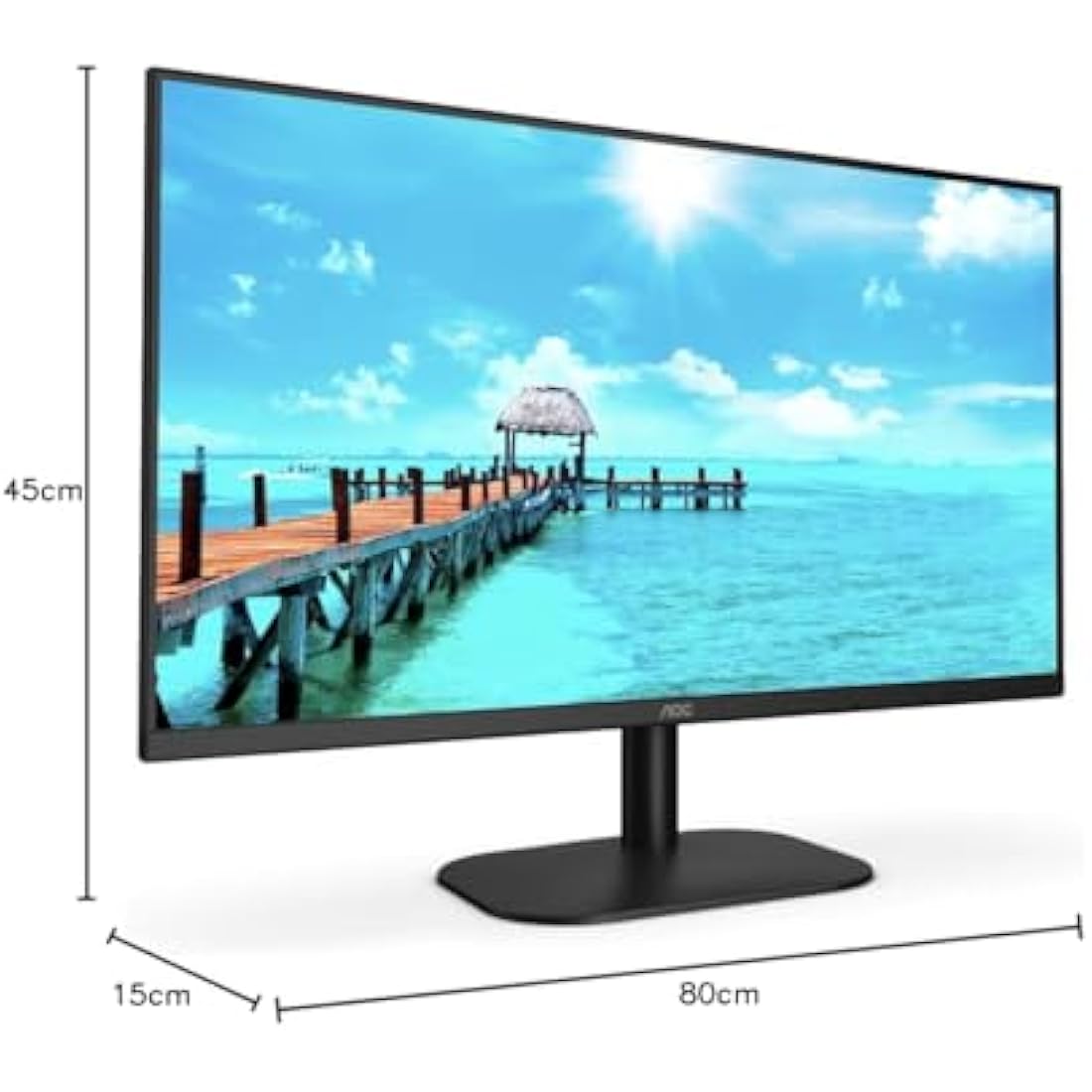 AOC 27B2AM 27" FHD Frameless Monitor | 75Hz VA Display with Speakers