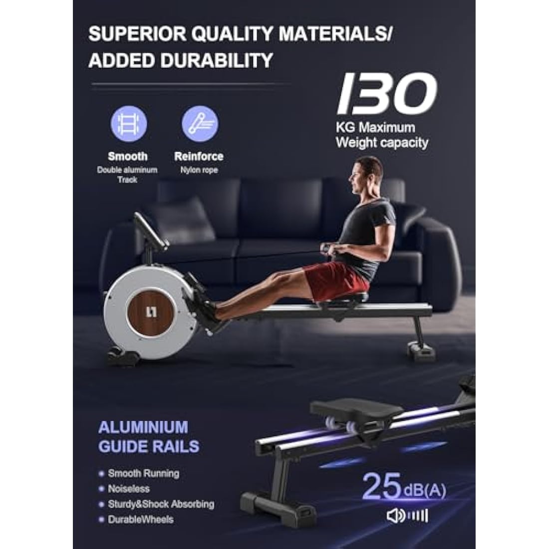 Neezee Magnetic Rowing Machine | 16 Resistance Levels & LCD Monitor
