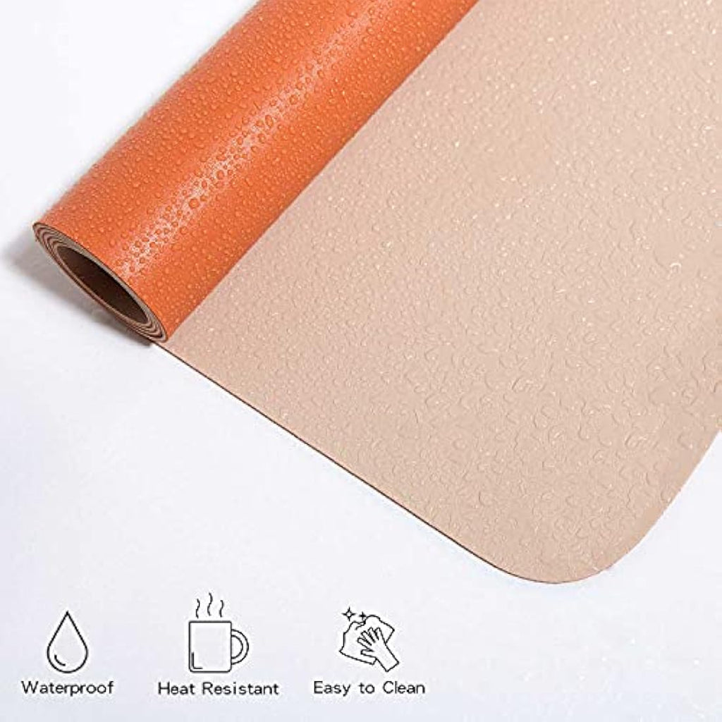 DOBAOJIA Dual-Side PU Leather Desk Pad – Waterproof XXL Mouse Mat, Beige