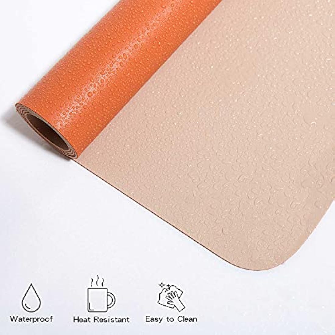 DOBAOJIA Dual-Side PU Leather Desk Pad – Waterproof XXL Mouse Mat, Beige