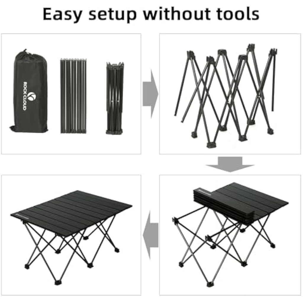 Rock Cloud Ultralight Aluminum Camping Table | Portable Folding Beach Table