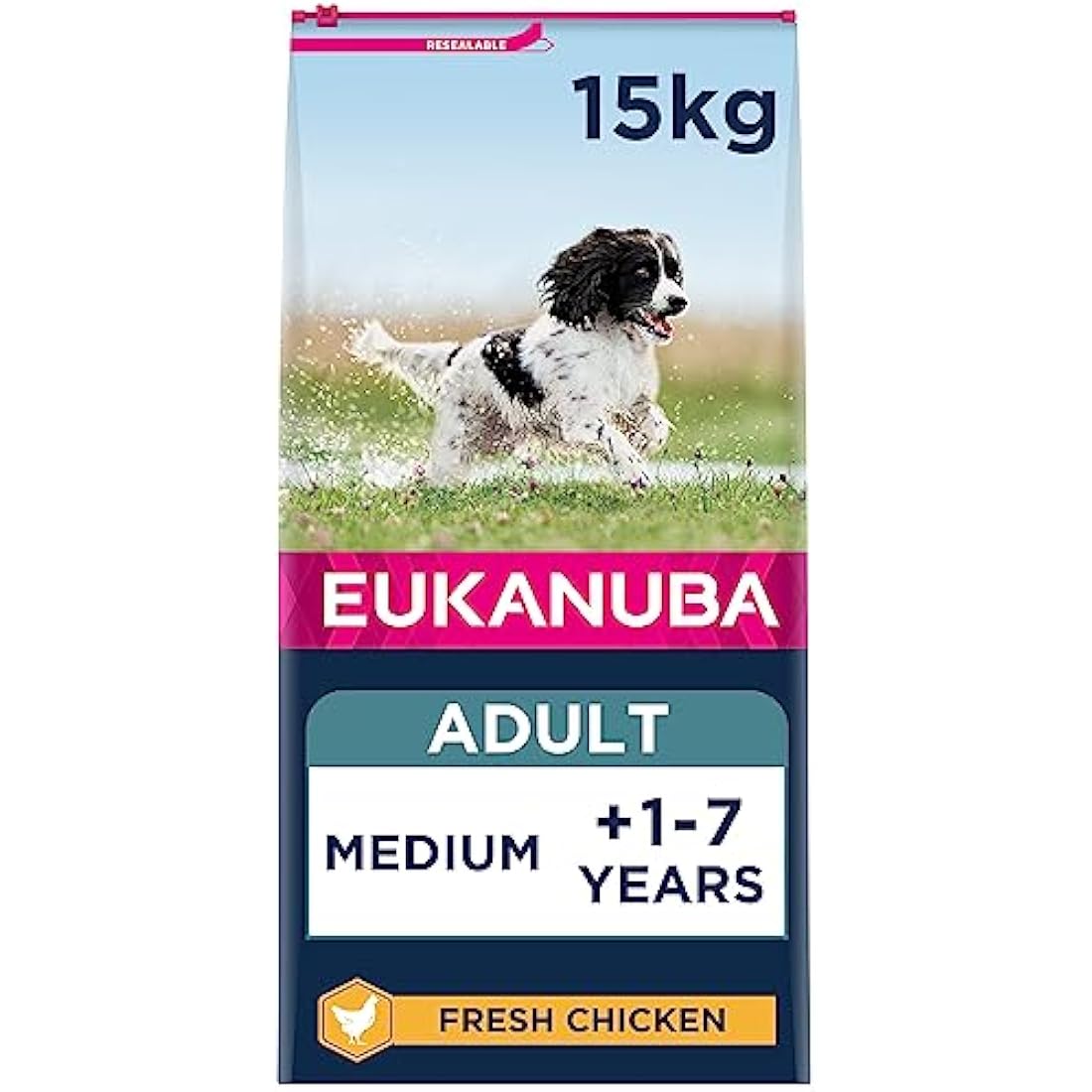 Eukanuba Adult Medium Breed Dry Dog Food - Fresh Chicken, 15kg