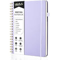 WEMATE Meeting Notebook – B5 PU Leather Business Planner, Light Purple