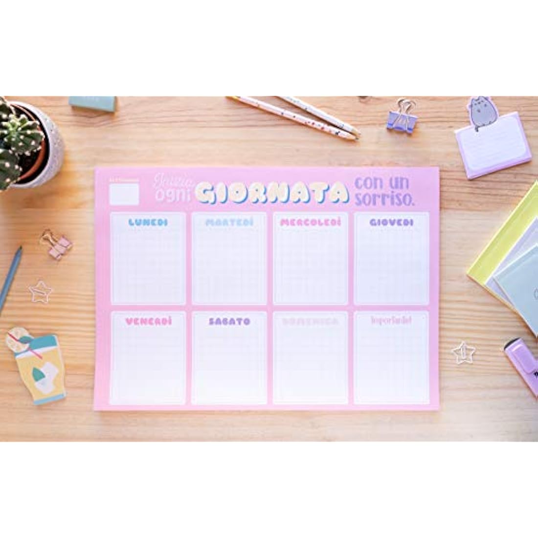 Grupo Erik Carouge Weekly Planner A3 - Italian Desk Calendar Notepad