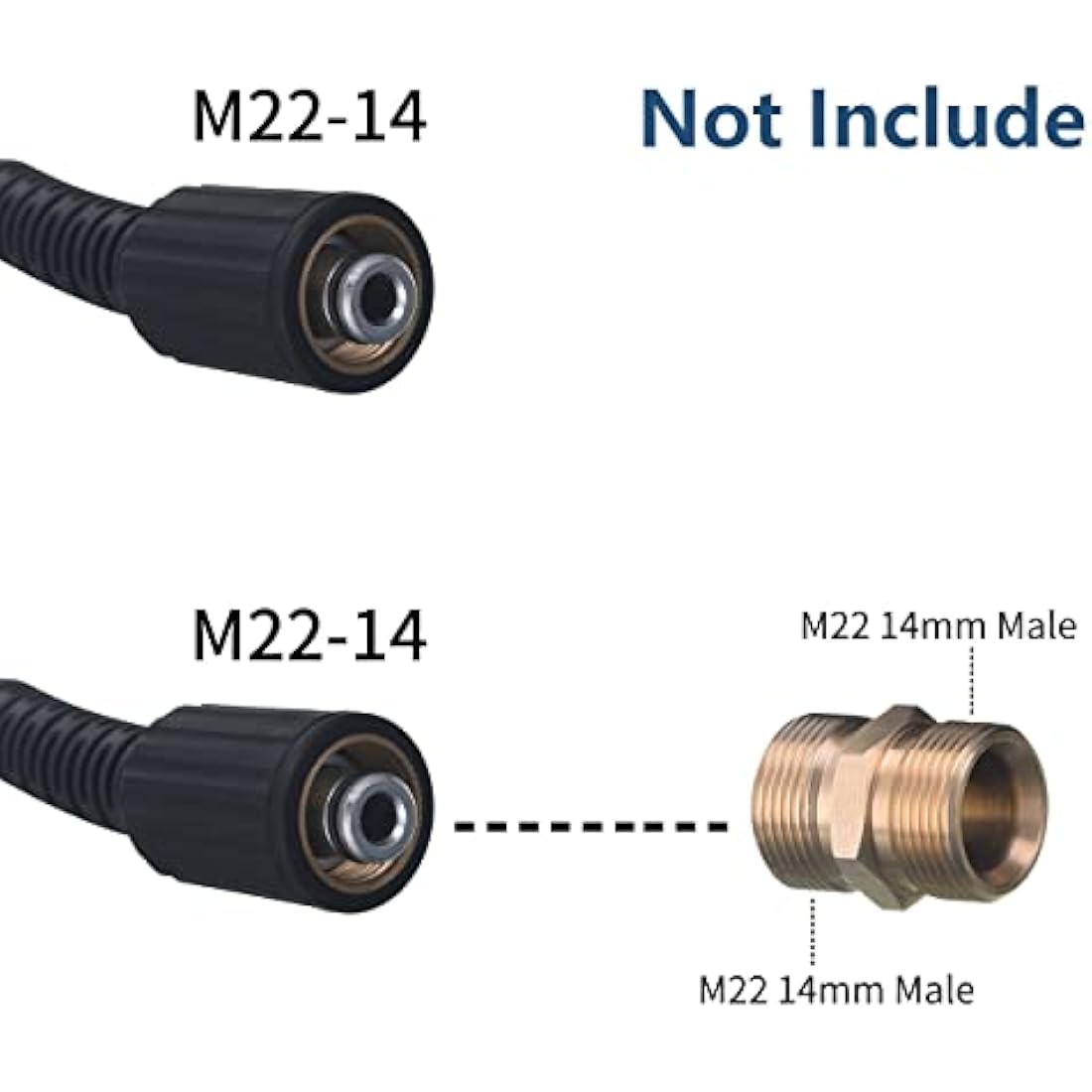 Tool Daily Pressure Washer Hose | 25 FT x 1/4 Inch | 3600 PSI M22 14mm