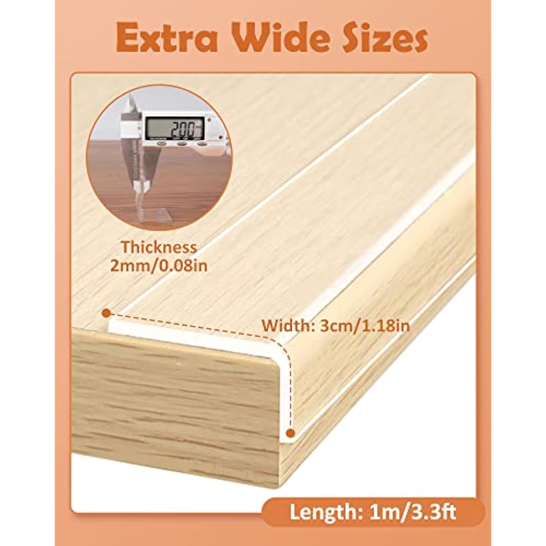 Clear Baby Proofing Edge Protector – 1m Nano Adhesive Strip