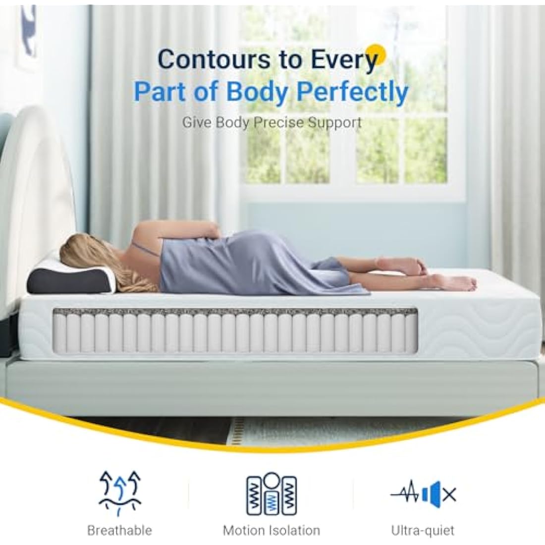 Avenco Single Mattress | 8 Inch Pocket Sprung Medium Soft Cooling