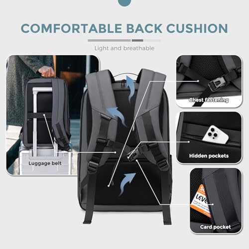 Expandable 17 Inch Laptop Backpack with USB Charging Port