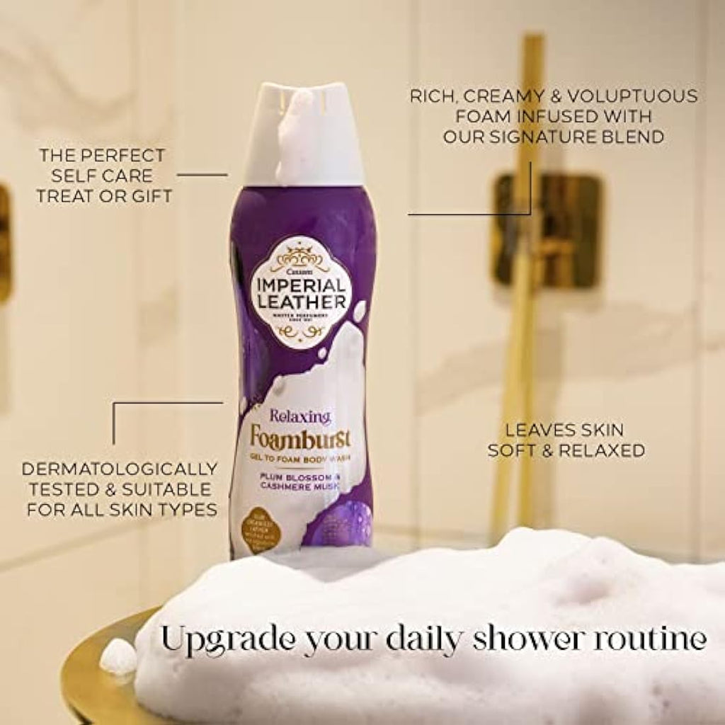 Imperial Leather Foamburst Plum Blossom & Cashmere Body Wash - 6 x 200ml
