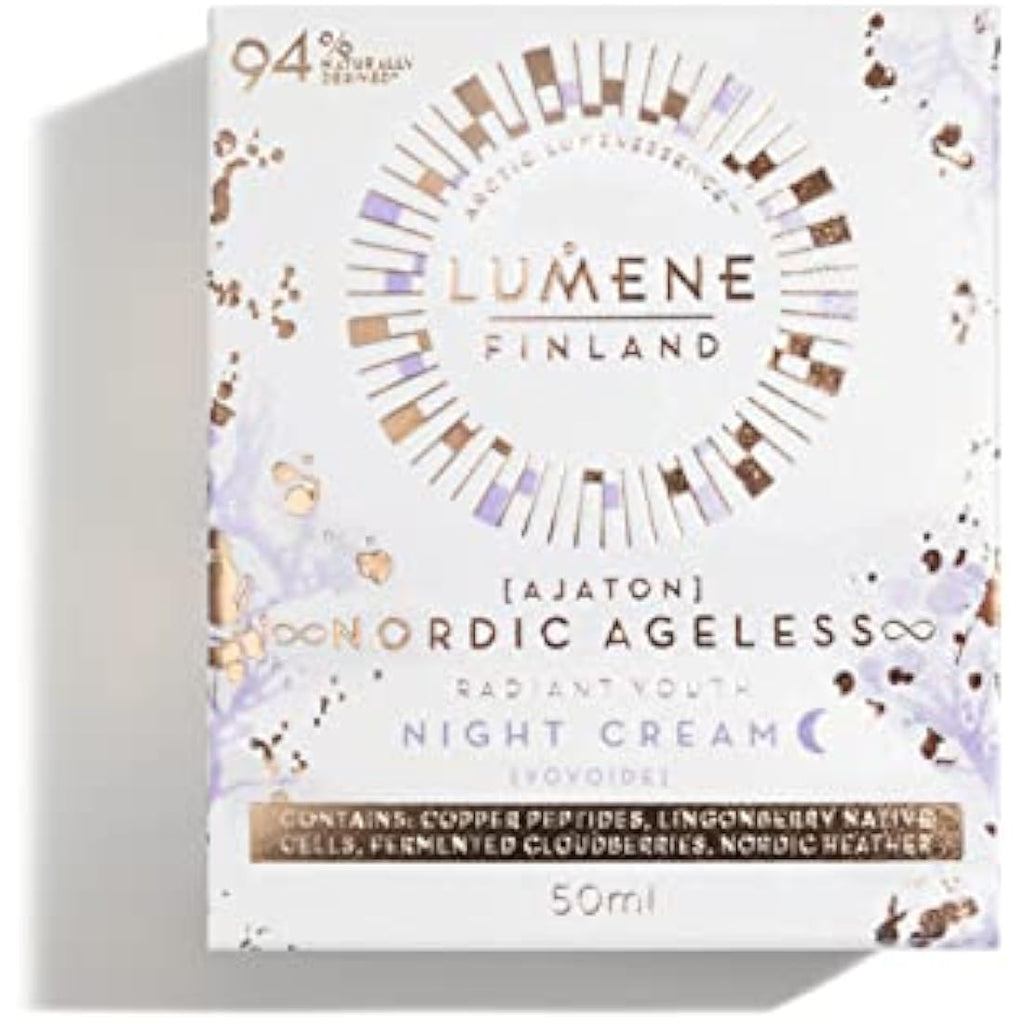Lumene Nordic Ageless Radiant Youth Night Cream - Vegan Anti-Aging 50ml