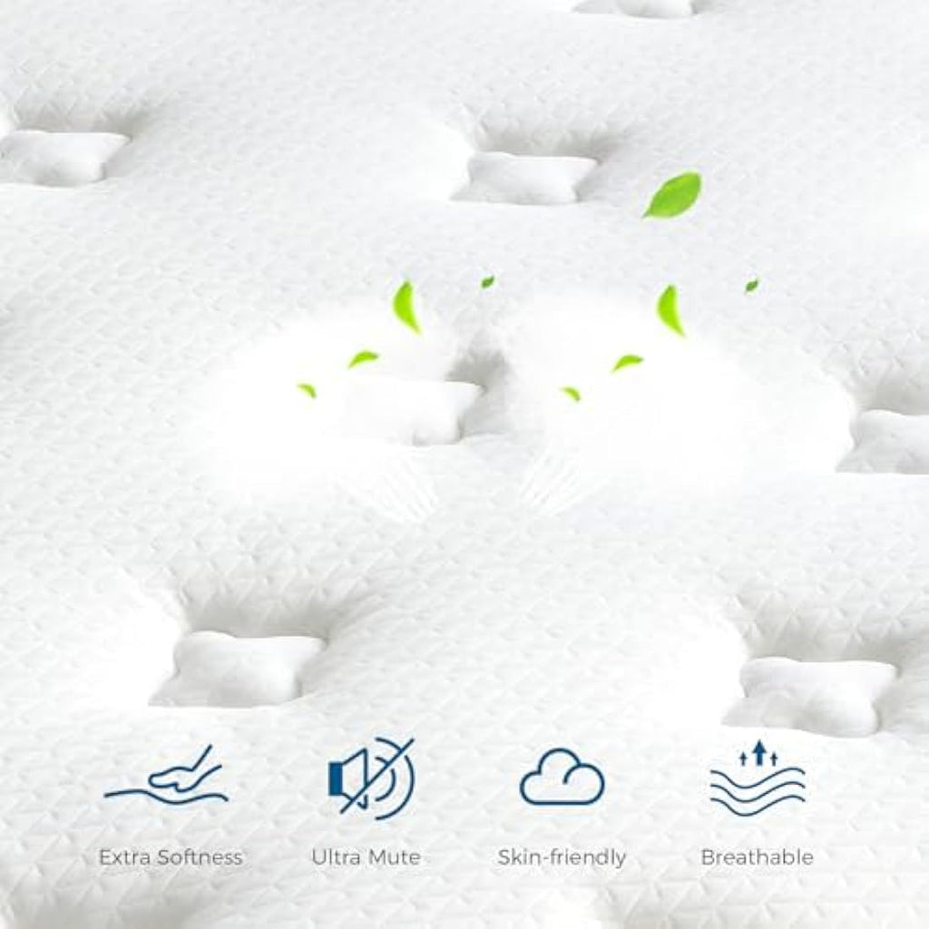 Inofia Luxe Single Hybrid Mattress | 11 Inch Memory Foam & Pocket Sprung
