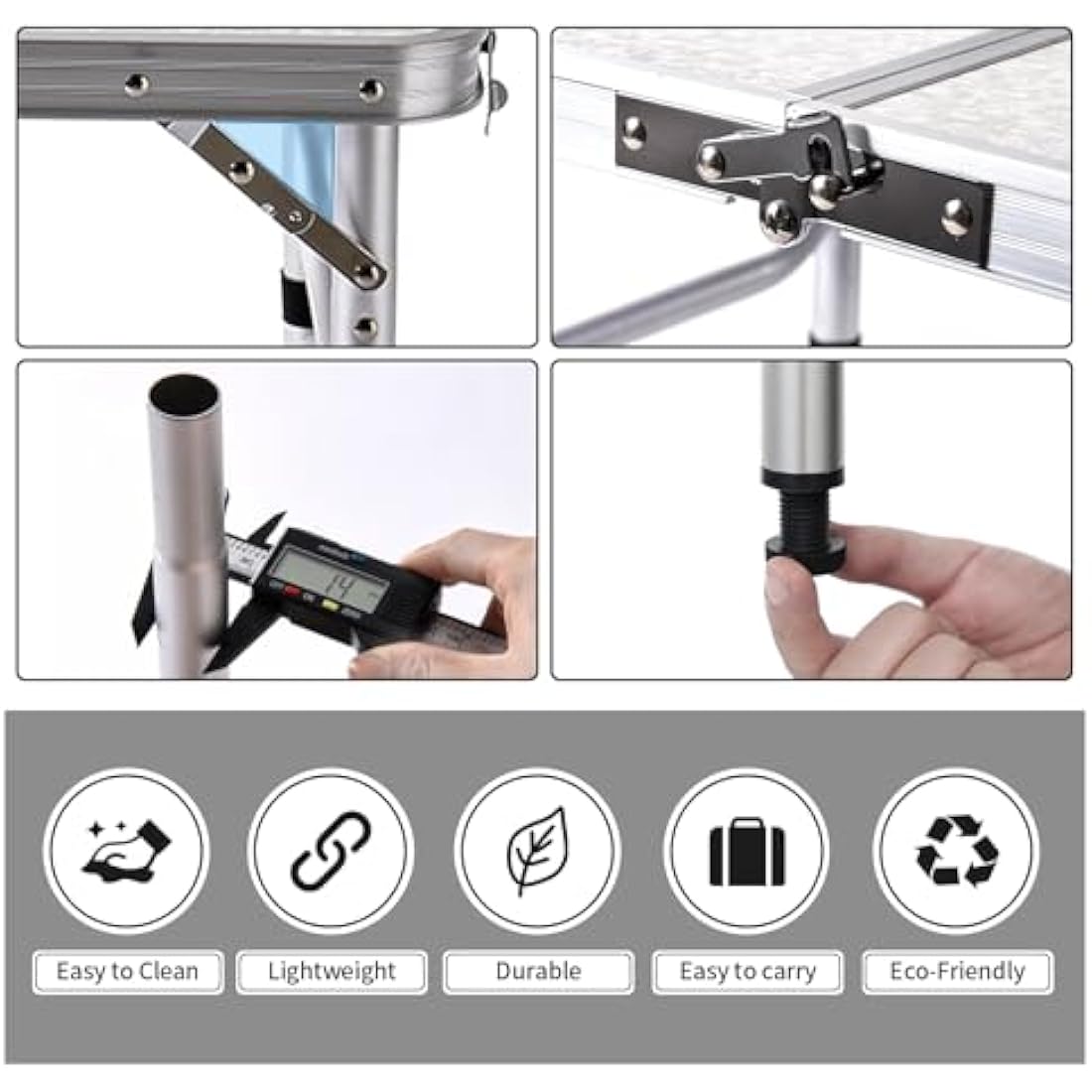 Folding Camping Table | 2ft Portable Aluminum Picnic Table