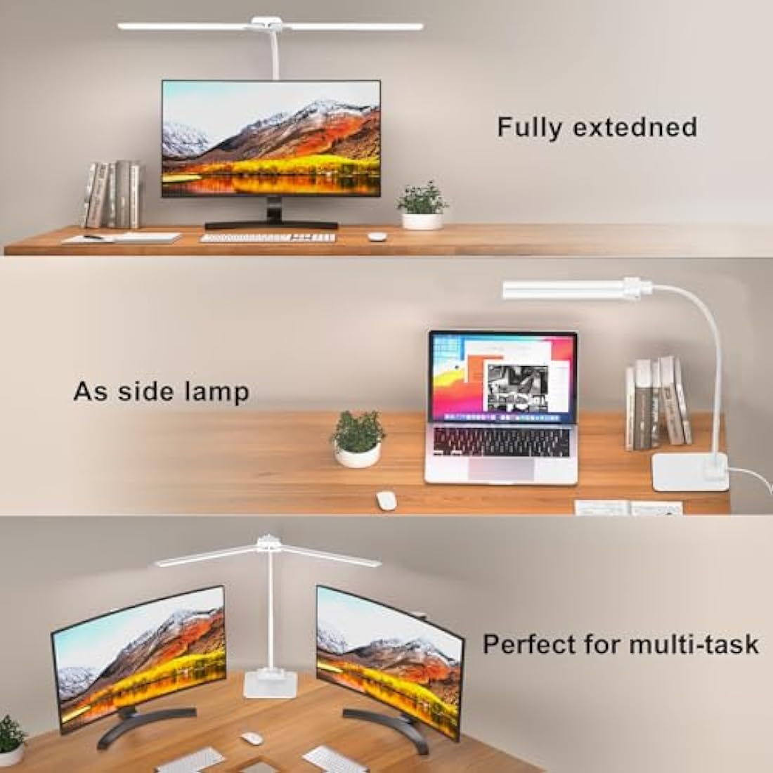 KableRika LED Double Head Desk Lamp – Dimmable Eye-Care Architect Light