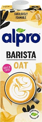 Alpro Barista Oat Milk – Plant-Based Dairy Free Drink - 1L (Pack of 8)
