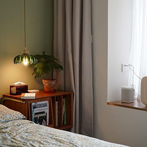 Jolof Store Green Glass Pendant Light – Vintage Industrial Ceiling Lamp