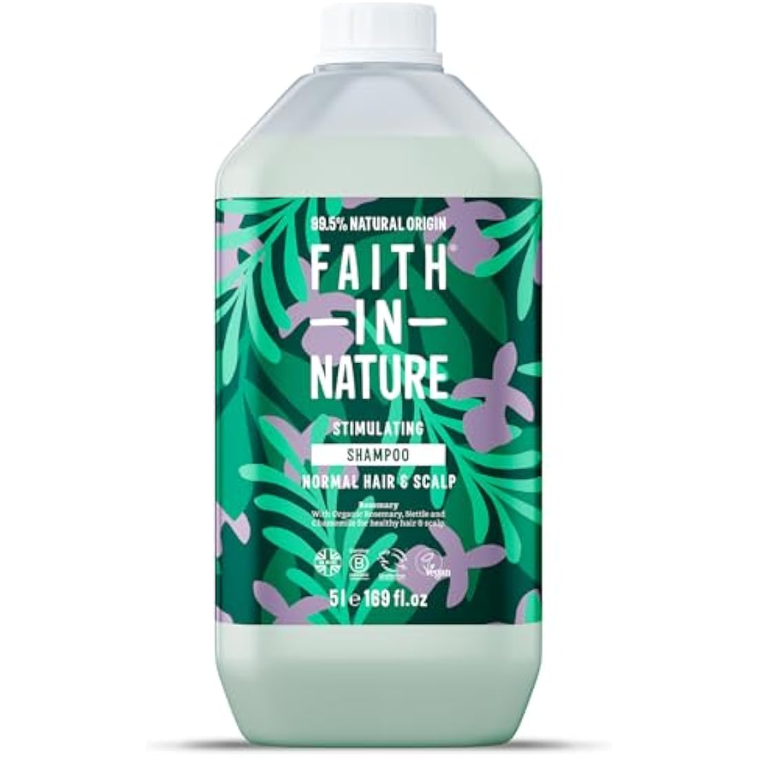 Faith In Nature Rosemary Shampoo – Natural Scalp Care – 5L Refill