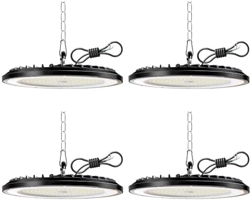Jolof Store 150W UFO LED High Bay Light | 4-Pack 22500LM IP65 Waterproof