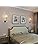 Modern Wall Sconce Set of 2 – White Fabric Shade Lamp