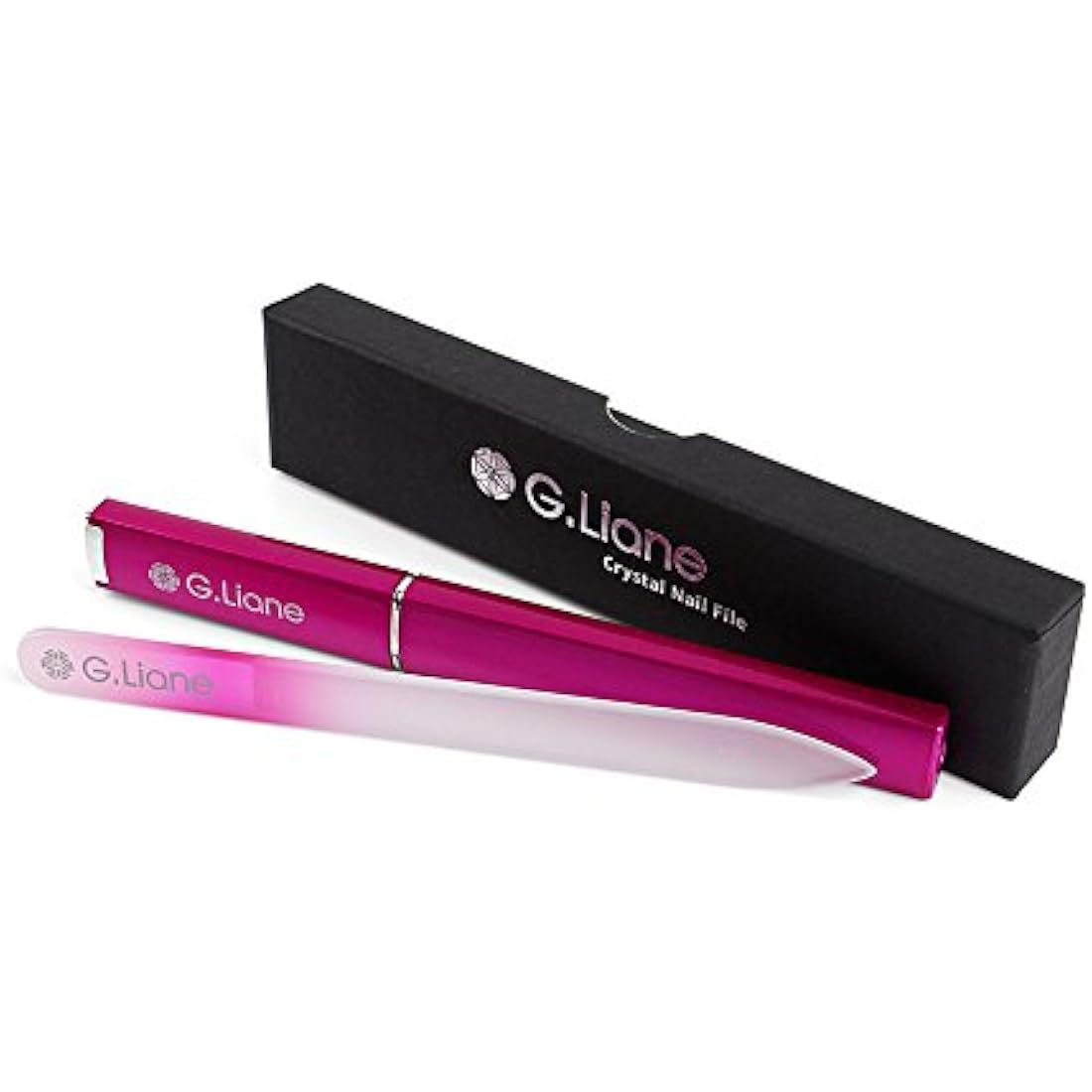 G.Liane Professional Glass Nail File – Double Sided Etched Manicure Tool