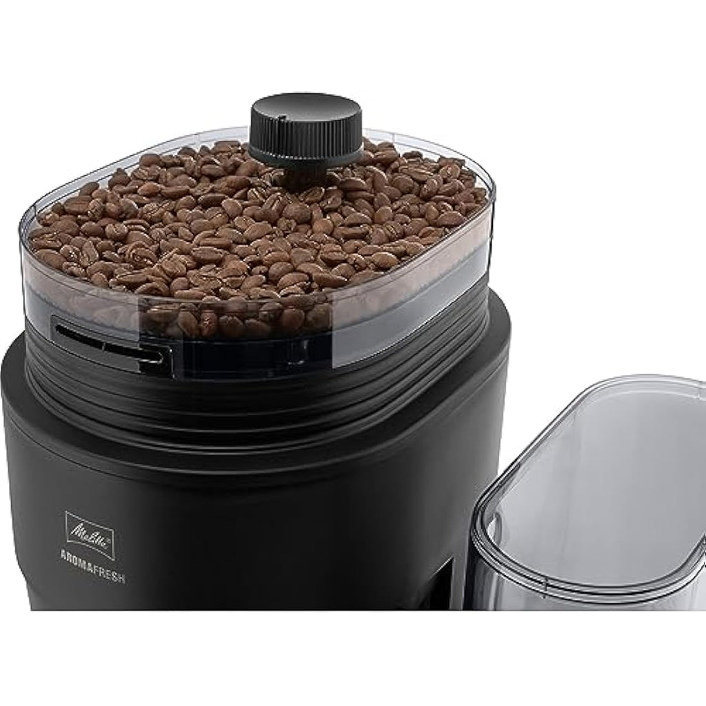 Melitta AromaFresh II Filter Coffee Machine with Ceramic Grinder – Black