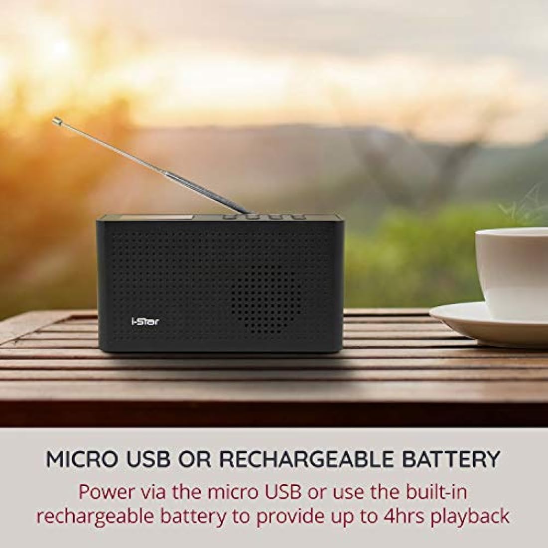i-Star Portable DAB/DAB+ Digital FM Radio – Battery or Mains Powered