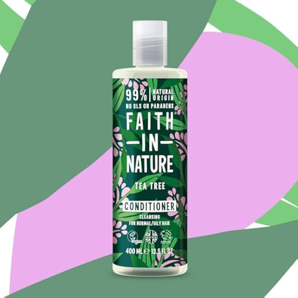 Faith In Nature Tea Tree Conditioner | Natural Cleansing for Oily Hair
