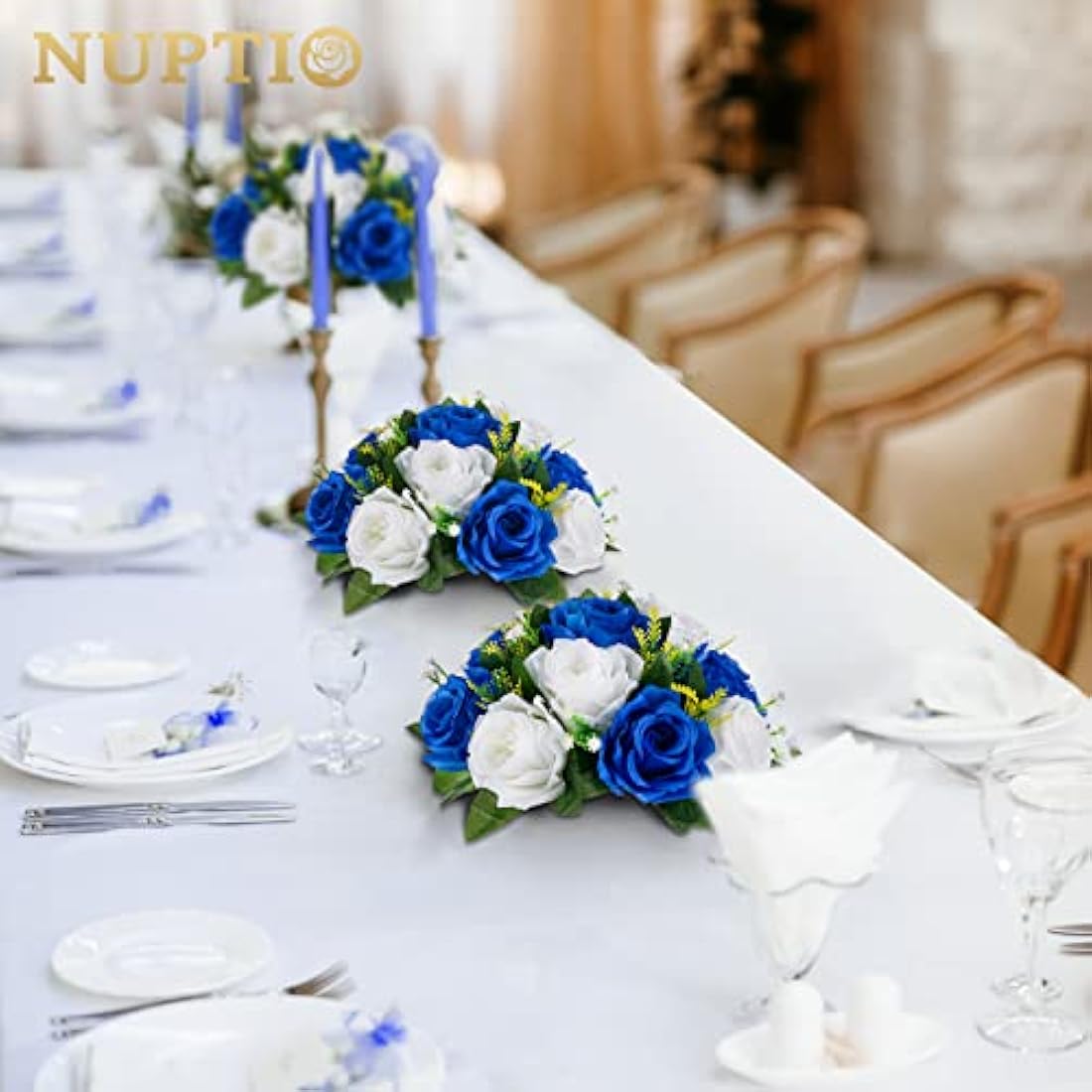 Artificial Flower Ball Centerpieces | 24cm Silk Rose 2-Pack