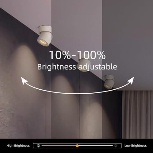 Aisilan 4-Pack Dimmable LED Spotlights | 9W 3000K Matte White Adjustable