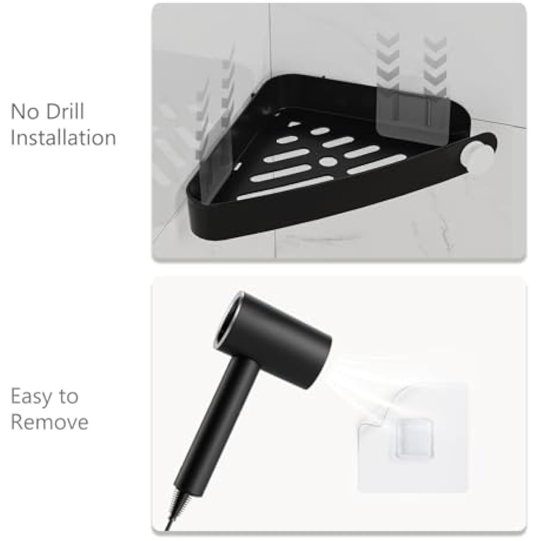 Sotfamily Corner Shower Caddy - 4 Pack No-Drill Adhesive Bathroom Shelf