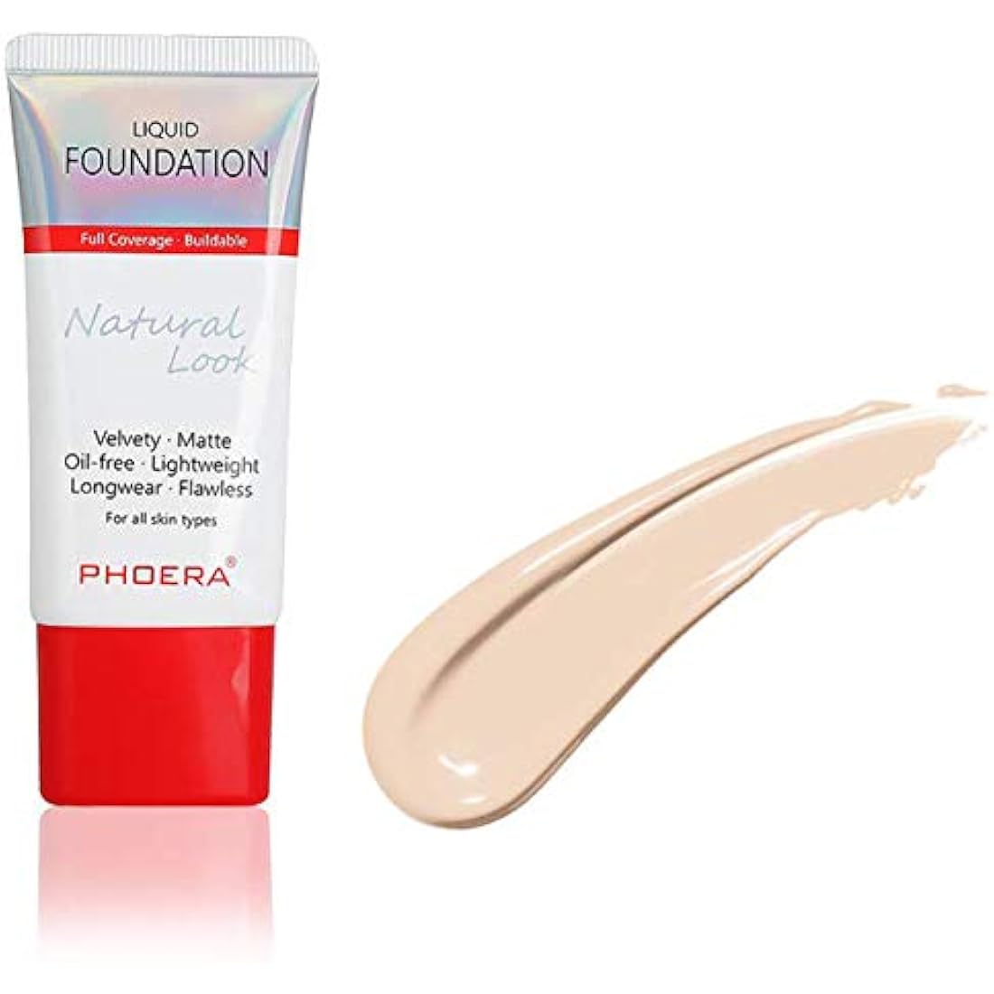 PHOERA Full Coverage Liquid Foundation – Matte Oil-Free Waterproof