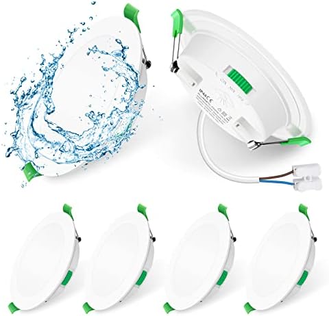 ALUSSO IP65 LED Recessed Bathroom Downlights - Dimmable Ultra Slim 6 Pack