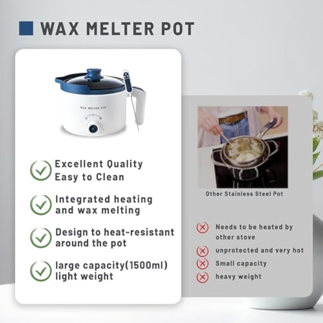 Soy Wax Candle Making Kit with Electric Wax Melter - 2lb