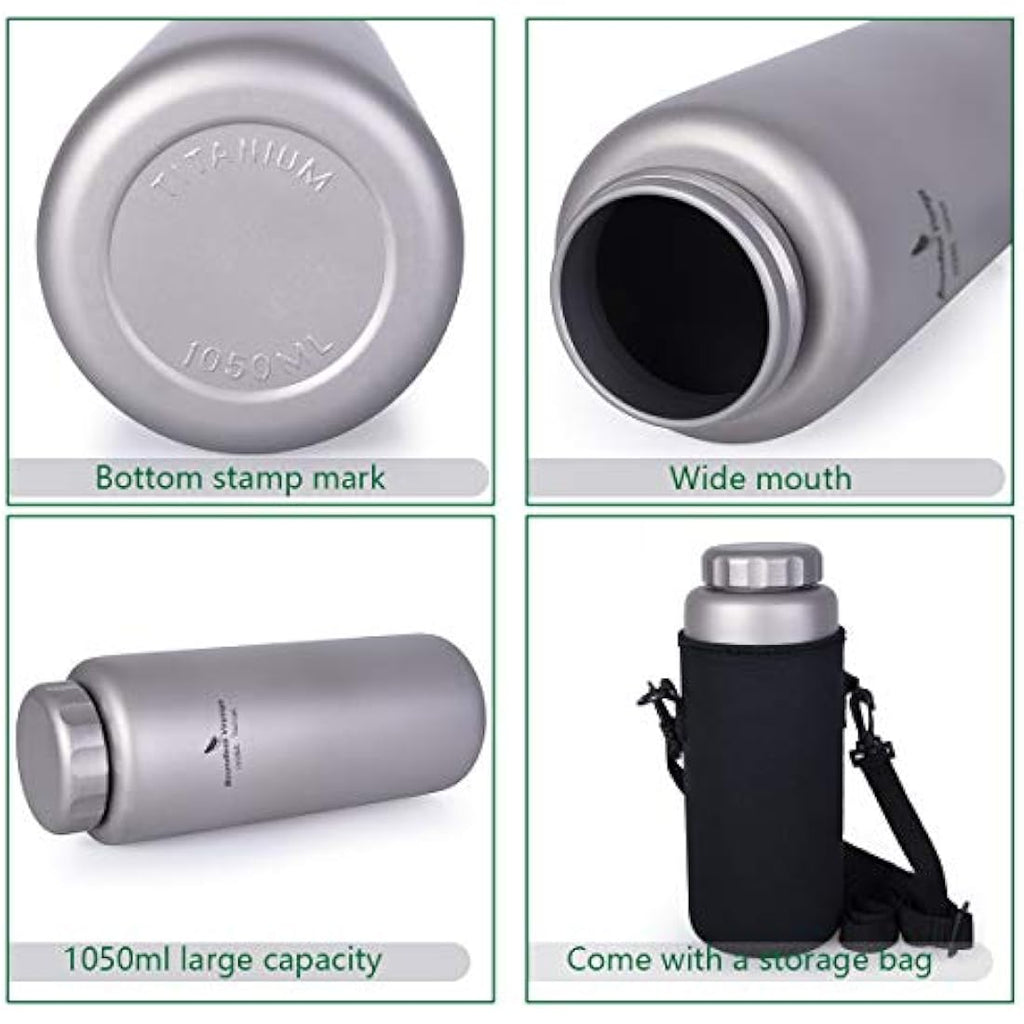 Boundless Voyage Titanium 1050ml Water Bottle & 600ml Cup Set