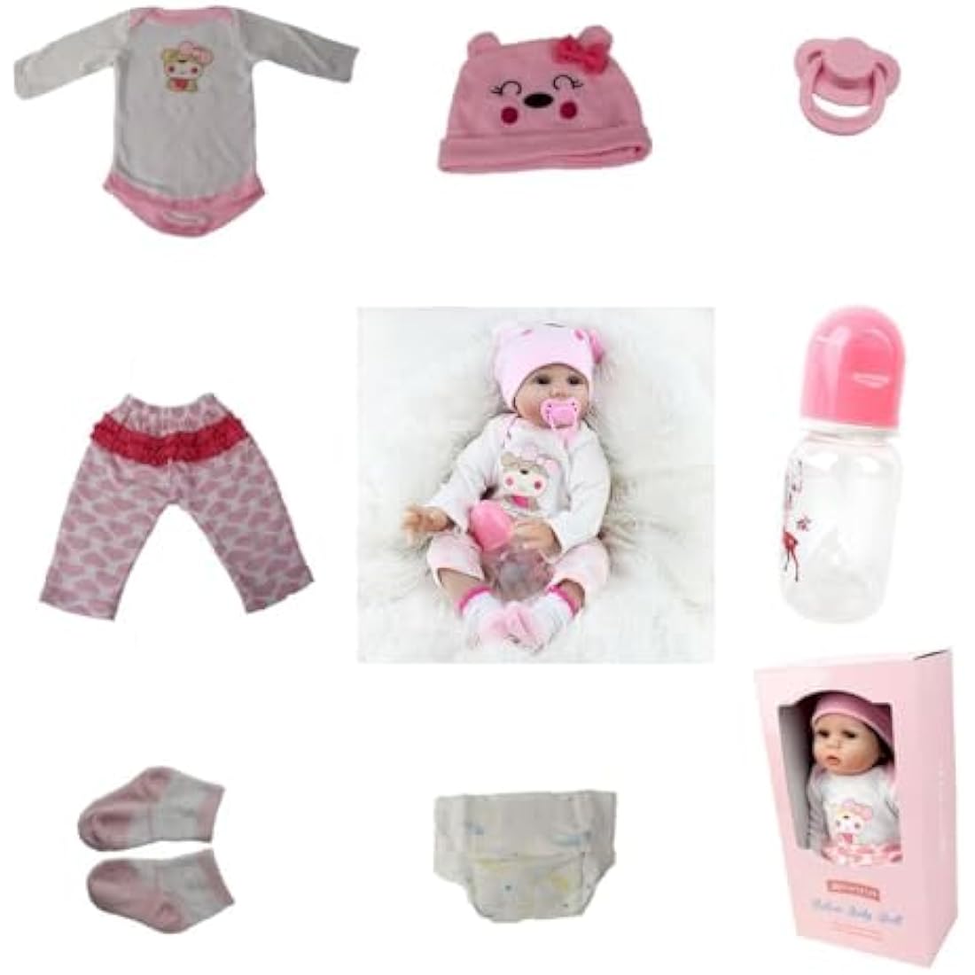 Jolof Store 22 Inch Reborn Baby Doll - Lifelike Silicone Vinyl Toddler