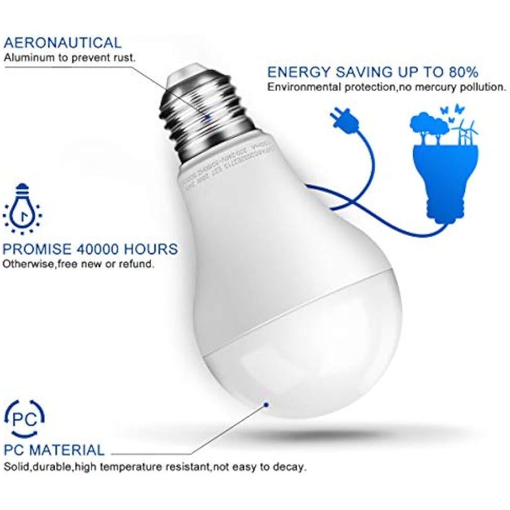 Awenia E27 LED Light Bulb 20W 2452lm Warm White 3000K A65 - 4 Pack