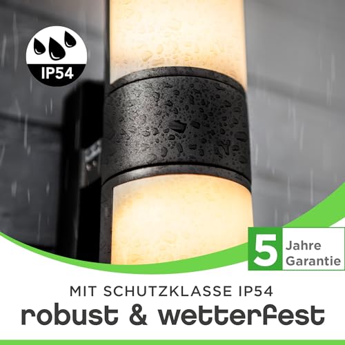 LUTEC Cyra LED Outdoor Wall Light – 350° Rotatable Anthracite Aluminium