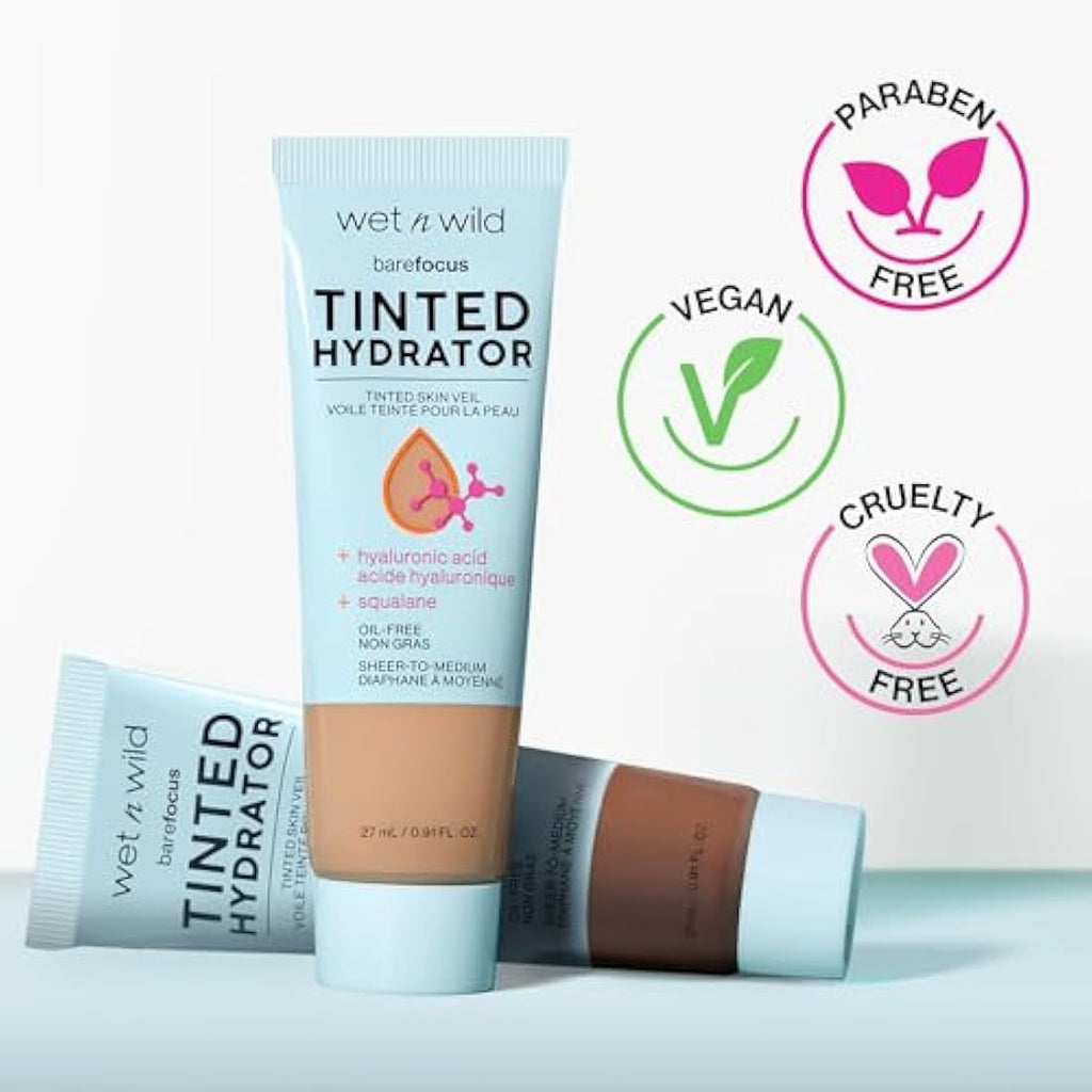 Wet n Wild Bare Focus Tinted Hydrator – Semi-Matte Moisturiser, Light