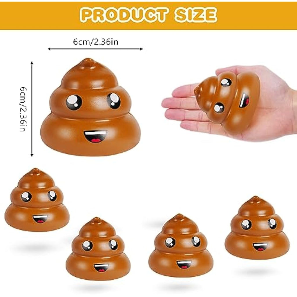 Jolof Store Fake Poop Stress Relief Balls – 4pcs PU Squeeze Fidget Toys