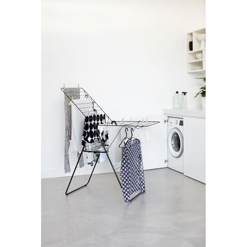 Brabantia HangOn Laundry Drying Rack – 20m Matt Black Stainless Steel