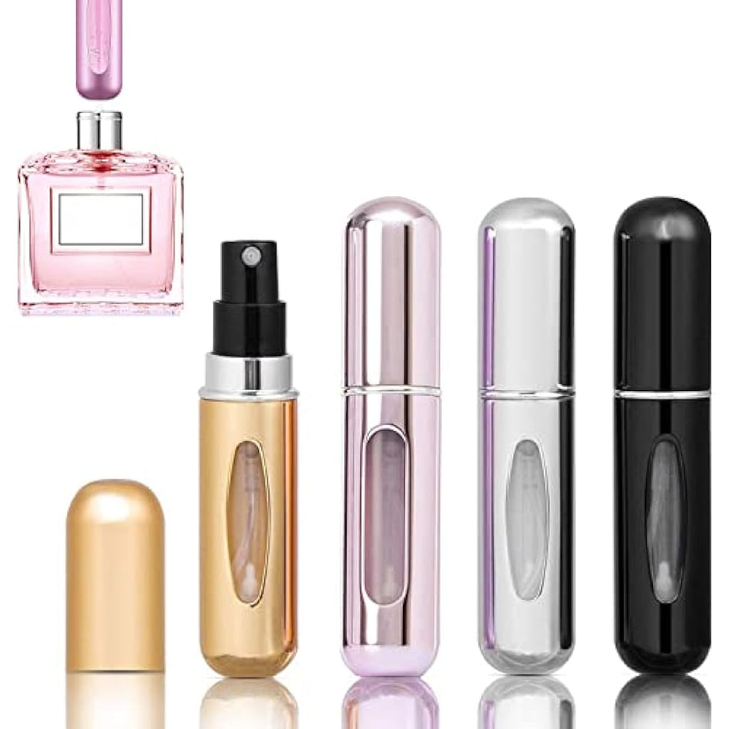 Refillable Perfume Atomiser – 4PCS 5ml Portable Travel Spray