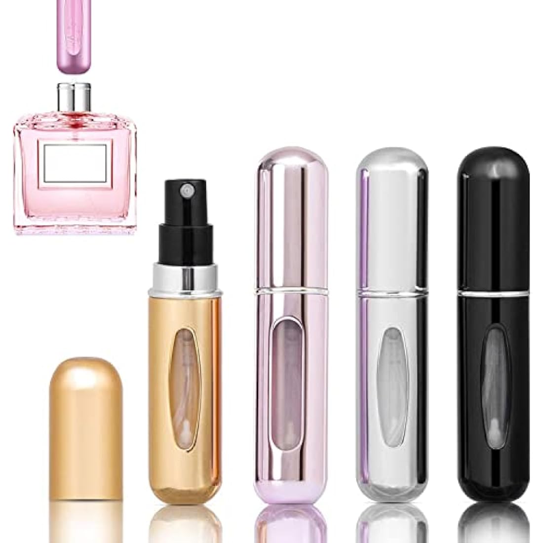 Refillable Perfume Atomiser – 4PCS 5ml Portable Travel Spray