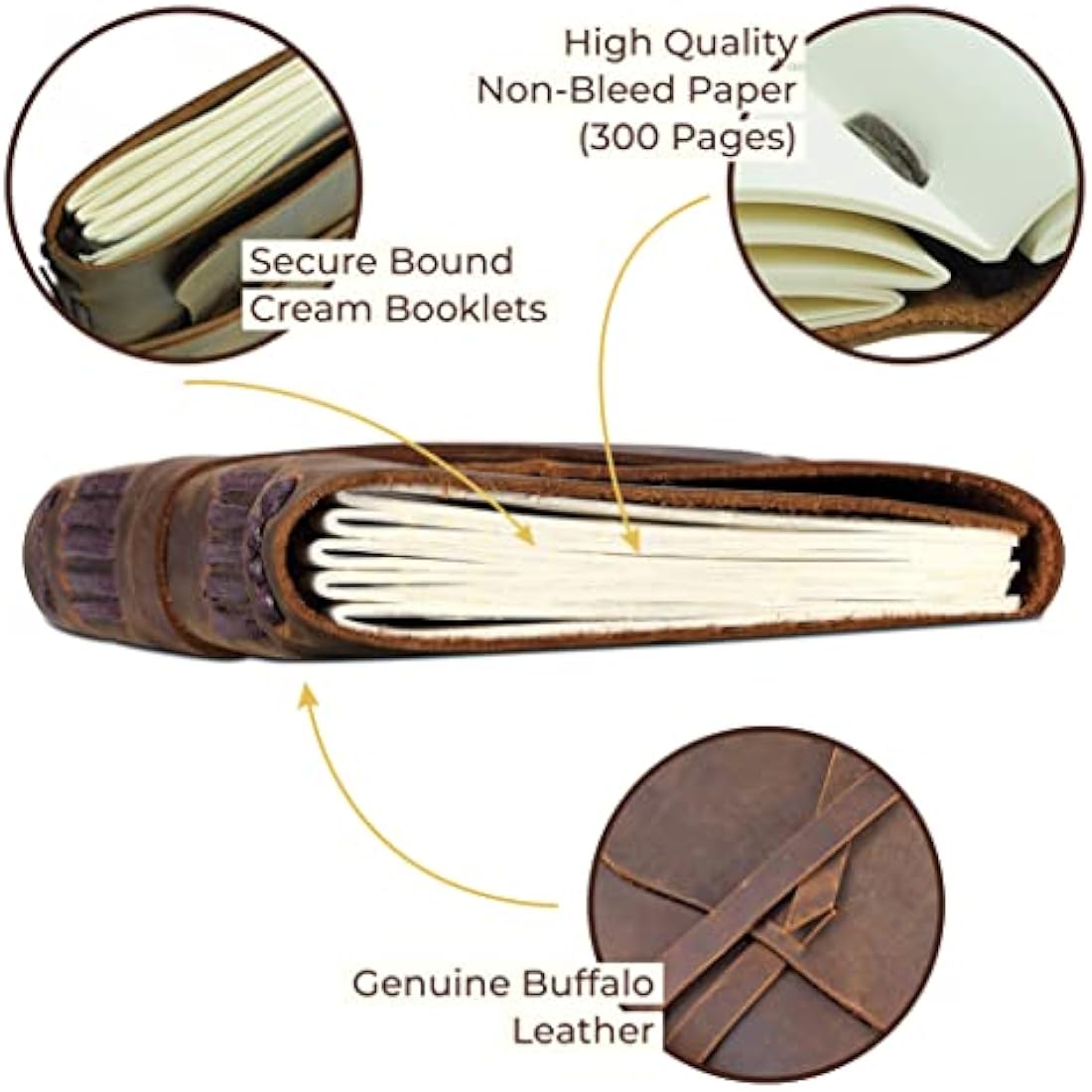 Jolof Store Handmade Leather Journal Gift Set | A5 Travel Diary with Pen