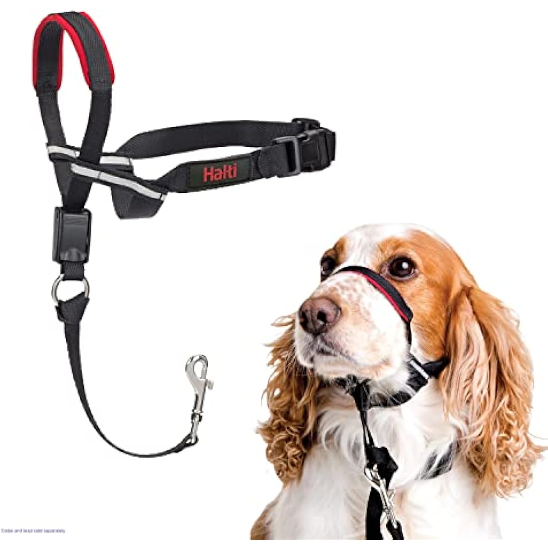 Halti Optifit Dog Headcollar – Anti-Pull Training Harness, Medium, Black