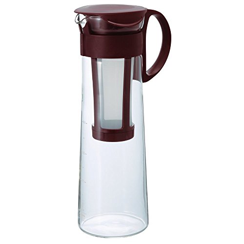 Hario Mizudashi Cold Brew Coffee Pot – 1000ml Glass Brewer, Brown