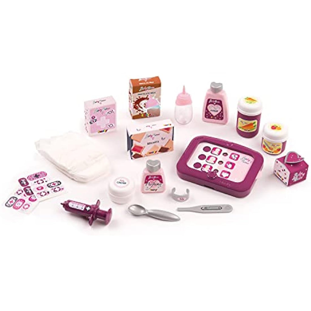 Smoby Baby Nurse Electronic Doll Nursery Set with 32cm Doll - Pink