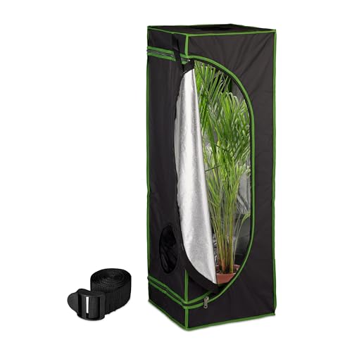 Relaxdays Grow Tent – Reflective Mini Greenhouse, 120 x 40 x 40 cm