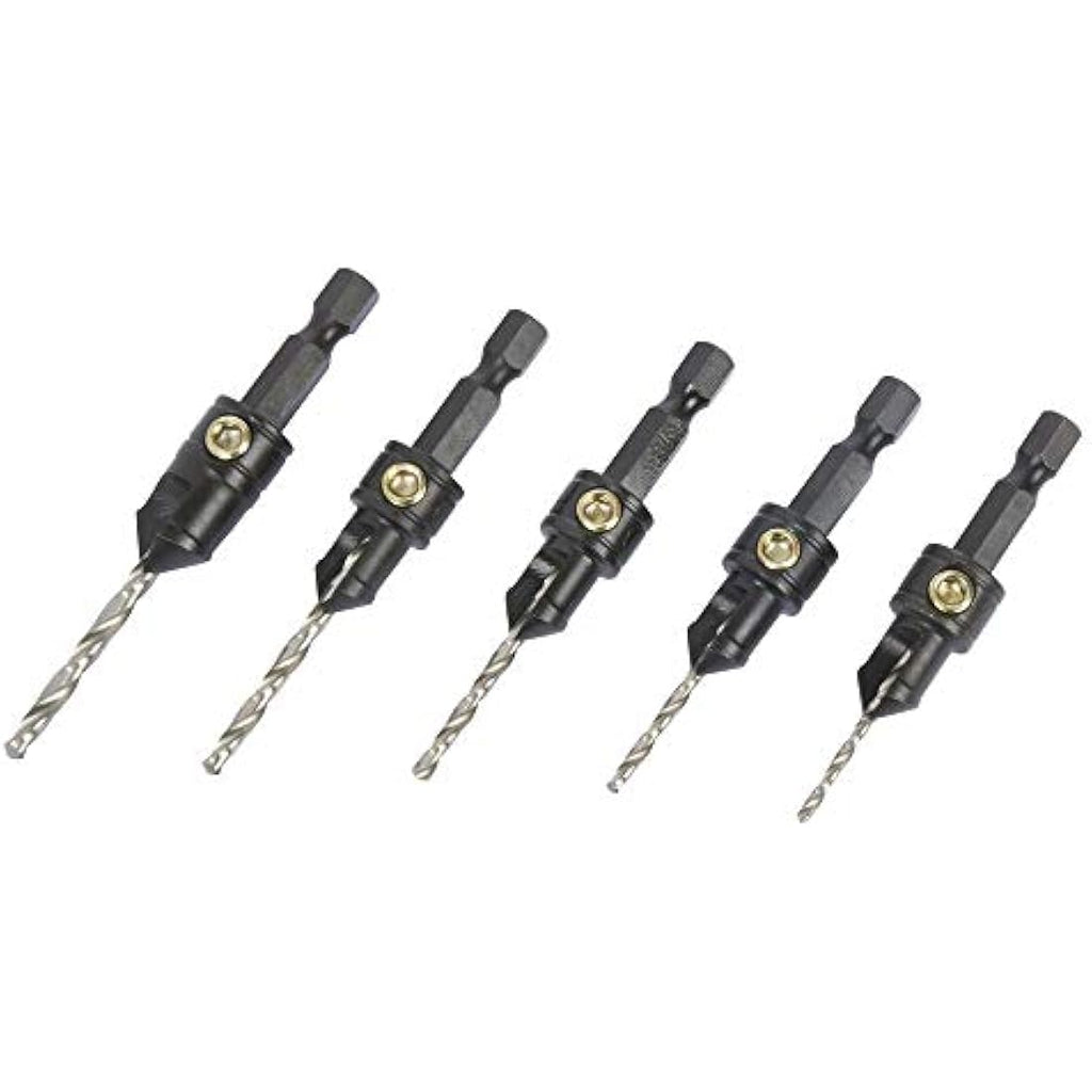 Trend 5-Piece Countersink & Drill Set for No4-No12 Screws | Quick Release