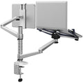 ThingyClub Adjustable Aluminium Laptop and Tablet Dual Arm Desk Mount